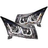 ANZO 121462 FITS: 2011-2015 Chevrolet Cruze Projector Headlights w/ U-Bar Black