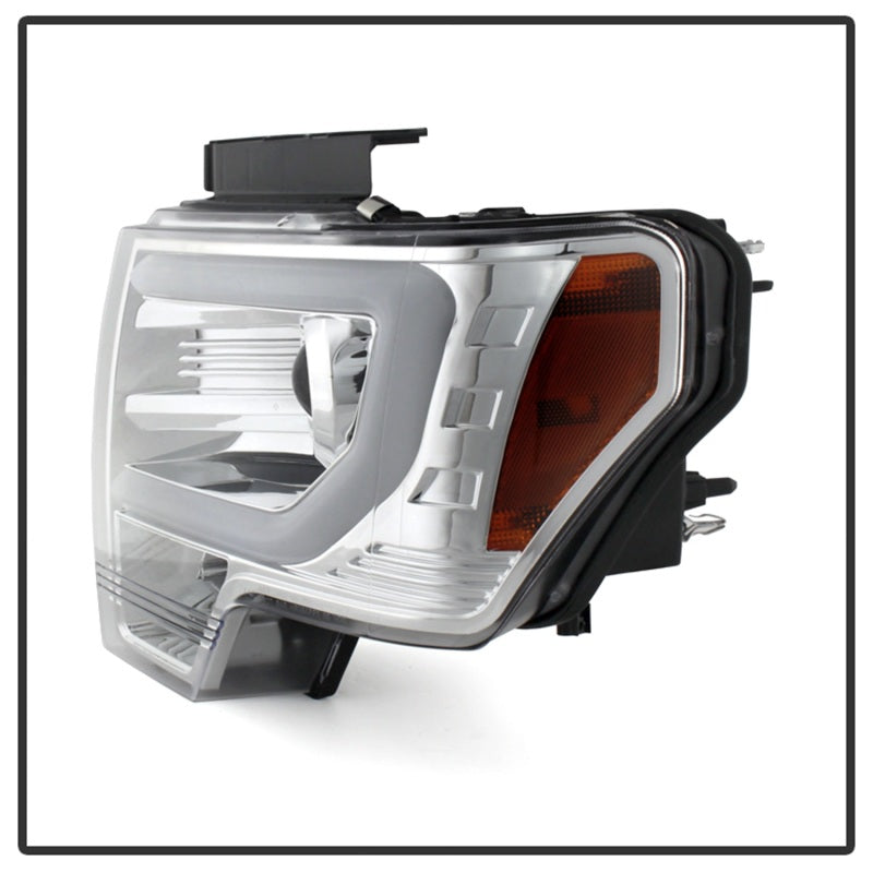 SPYDER 5077639 - Spyder Ford F150 13-14 Projector Fctry Xenon Model- Light Bar DRL Chrm PRO-YD-FF15013-LBDRL-HID-C