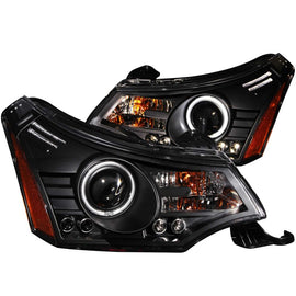 ANZO - [product_sku] - ANZO 2008-2011 Ford Focus Projector Headlights Black - Fastmodz