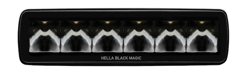 Hella 358176211 - Universal Black Magic 6 L.E.D. Mini Light BarSpot Beam