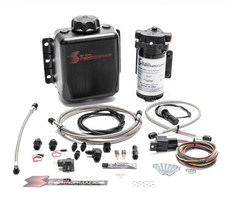 Snow Performance SNO-201-BRD - Stg 1 Boost Cooler F/I Water Injection Kit (Incl. SS Braided Line and 4AN Fittings)