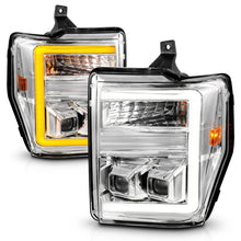 Load image into Gallery viewer, ANZO 111587 FITS 08-10 Ford F-250F-550 Super Duty Projector Headlights w/ Light Bar Switchback Chrome Housing