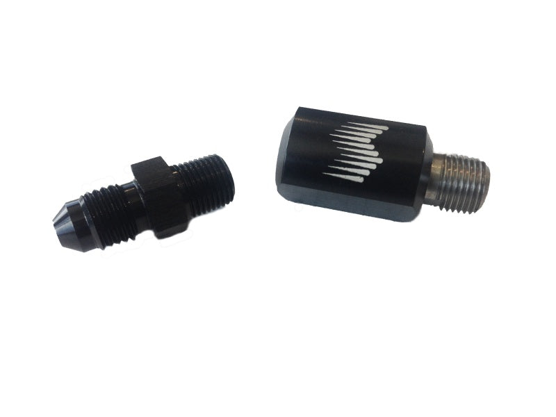 Snow Performance SNO-810-BRD - 1/8in NPT Female to 4AN Male Low Profile Straight Nozzle Holder