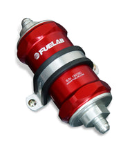 Load image into Gallery viewer, Fuelab 81801-2 - 818 In-Line Fuel Filter Standard -6AN In/Out 10 Micron Fabric Red