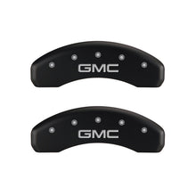 Load image into Gallery viewer, MGP 34015SGMCRD - 4 Caliper Covers Engraved Front &amp; Rear GMC Red finish silver ch