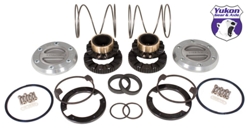 Yukon Gear & Axle YHC70007 - Yukon Gear Hardcore Locking Hub Set For GM 8.5in Front & Dana 44 / 19 Spline