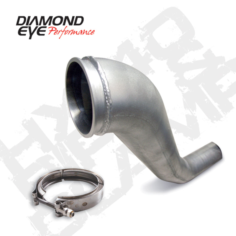 Diamond Eye Performance 221043 - Diamond Eye KIT 4in DWNP HX40 TURBO-DIRECT FLANGE W/ V-Band CLAMP AL DODGE 94-02