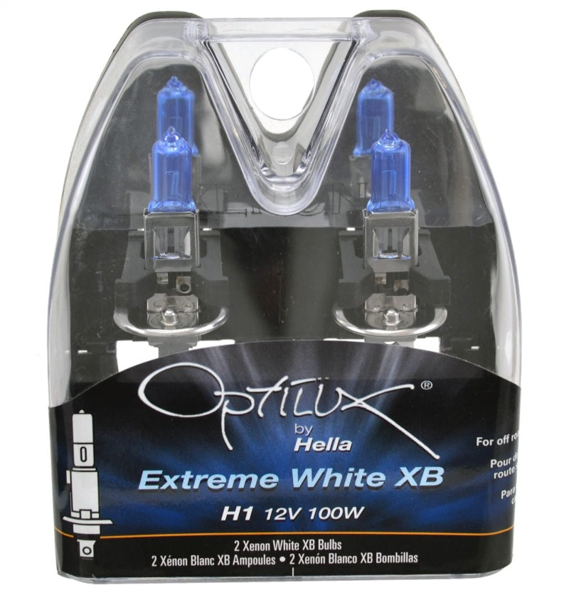 Hella H71070227 - Optilux H1 100W XB Extreme White Bulbs (Pair)