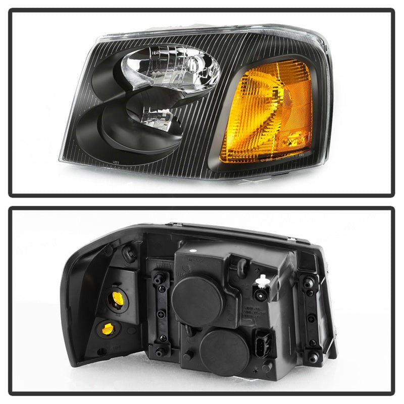 SPYDER 9042652 - xTune 02-09 GMC Envoy OEM Style HeadlightsBlack (HD-JH-GEN02-AM-BK)