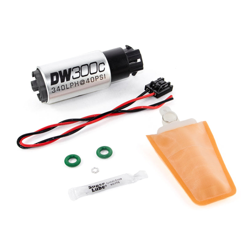 DeatschWerks 9-309-1006 - 340lph DW300C Compact Fuel Pump w/ 04+ Lotus Elise/Exige Set Up Kit (w/ Mounting Clips)