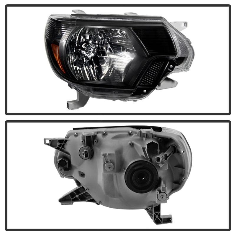 SPYDER 9031069 - Xtune Toyota Tacoma 2012-2015 OEM Style Headlights Black HD-JH-TTA12-AM-BK