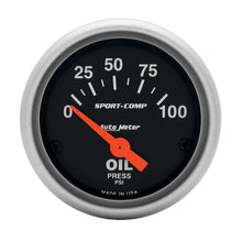 Load image into Gallery viewer, AutoMeter 3327 - Autometer Sport-Comp 52mm 0-100 PSI Electronic Oil Pressure Gauge