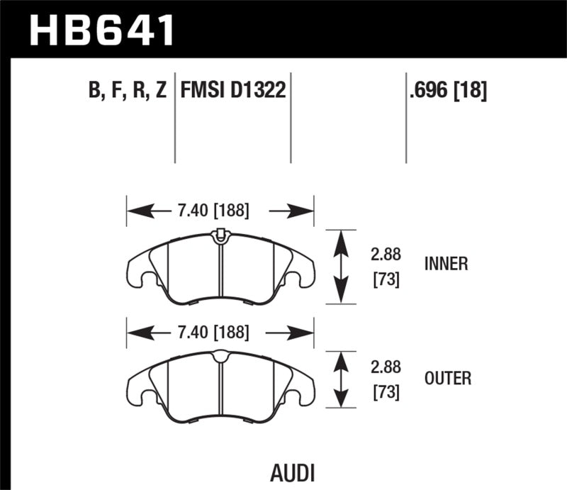 Hawk 2009-2014 Audi A4 HPS 5.0 Front Brake Pads - free shipping - Fastmodz