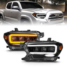 Load image into Gallery viewer, ANZO 111562 FITS 16-22 Toyota Tacoma SR/SR5 ONLY Full LED Proj Headlights w/Light Bar Seq. Blk w/Initiation Lgt
