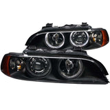 ANZO 121017 FITS: 1997-2001 BMW 5 Series Projector Headlights w/ Halo Black