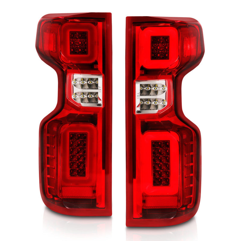 ANZO 311416 -Anzo 19-21 Chevy Silverado Full LED Tailights Chrome Housing Red/Clear Lens G2 (w/C Light Bars)