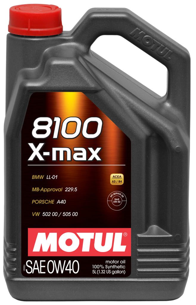 Motul 104533 FITS 5L Synthetic Engine Oil 8100 0W40 X-MAXPorsche A40