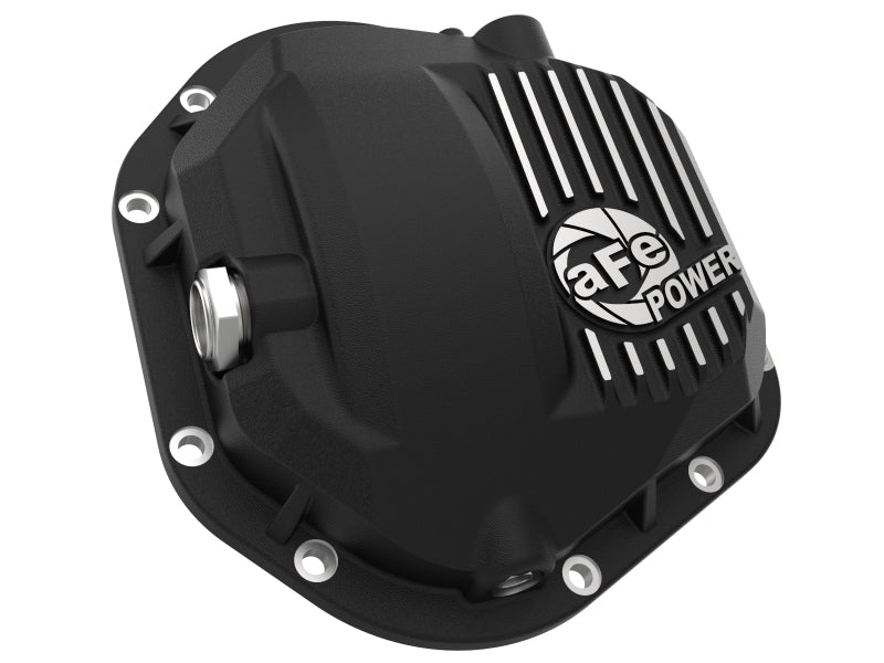 aFe Pro Series Front Diff Cover Black w/ Machined Fins 17-21 Ford Trucks (Dana 60) w/ Gear Oil