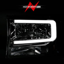 Load image into Gallery viewer, ANZO 111550 FITS 111550 FITS 99-04 Ford F250/F350/F450/Excursion (excl. 99) Crystal Headlightsw/ Light Bar Chrome Housing