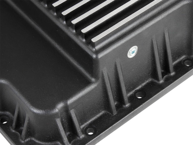 aFe Transmission Pan (Black w/ Machined Fins) GM Trucks 99-16 (4L60-E/4L60E/4L65E/4L70E/4L75E)