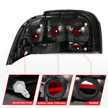 Load image into Gallery viewer, ANZO 321350 -  FITS: 1994-1998 Ford Mustang Taillight Dark Red Lens (OE Style)