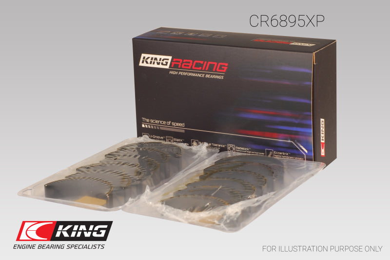 King Engine Bearings CR6895XP0.25 - King Ford Ecoboost 3.5L V6 (Size 0.25) pMaxBlack Coated Connecting Rod Bearing Set