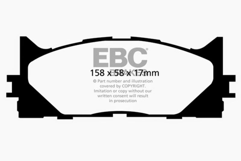 EBC 13+ Lexus ES300h 2.5 Hybrid Greenstuff Front Brake Pads