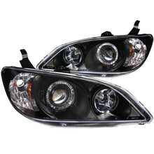 Load image into Gallery viewer, ANZO - [product_sku] - ANZO 2004-2005 Honda Civic Projector Headlights w/ Halo Black - Fastmodz