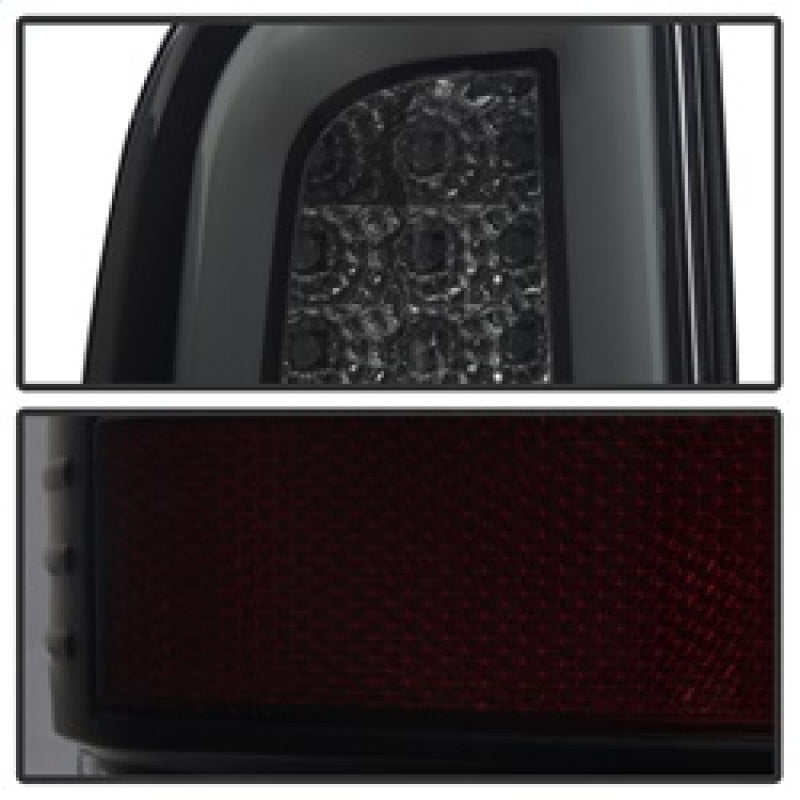 SPYDER 5084248 - Spyder 97-03 Ford F150 Stylsd. F250 V3 Lght Bar LED Tail LightsBlk Smk ALT-YD-FF15097V3-LBLED-BSM