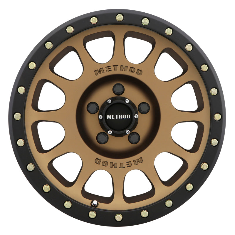 Method Wheels MR30578550900 - Method MR305 NV 17x8.5 0mm Offset 5x5 94mm CB Method Bronze/Black Street Loc Wheel