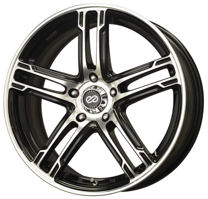 Enkei 434-670-6550BKM - FD-05 16x7 5x114.3 50mm Offset 72.6 Bore Dia Black Machined Wheel
