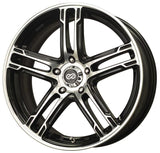 Enkei 434-670-6550BKM - FD-05 16x7 5x114.3 50mm Offset 72.6 Bore Dia Black Machined Wheel