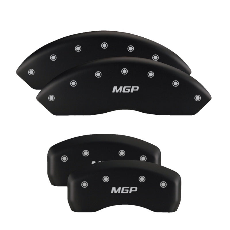 MGP 14036SCA5RD FITS 4 Caliper Covers Engraved Front & Rear Gen 5/Camaro Red finish silver ch