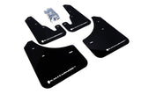 Rally Armor MF9-UR-BLK/WH FITS: 2004-2009 Mazda3/Speed 3 UR Black Mud Flap w/ White Logo