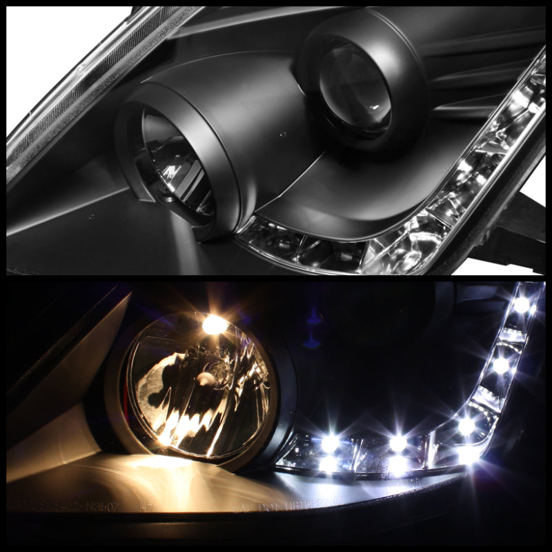 SPYDER 5042316 - Spyder Nissan 350Z 06-08 Projector Headlights Xenon/HID Model- DRL Blk PRO-YD-N350Z06-HID-DRL-BK