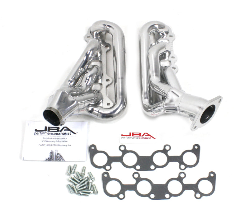 JBA 1689SJS - 15-20 Ford Mustang 5.0L 1-3/4in Stainless Steel Silver Ceramic Shorty Header