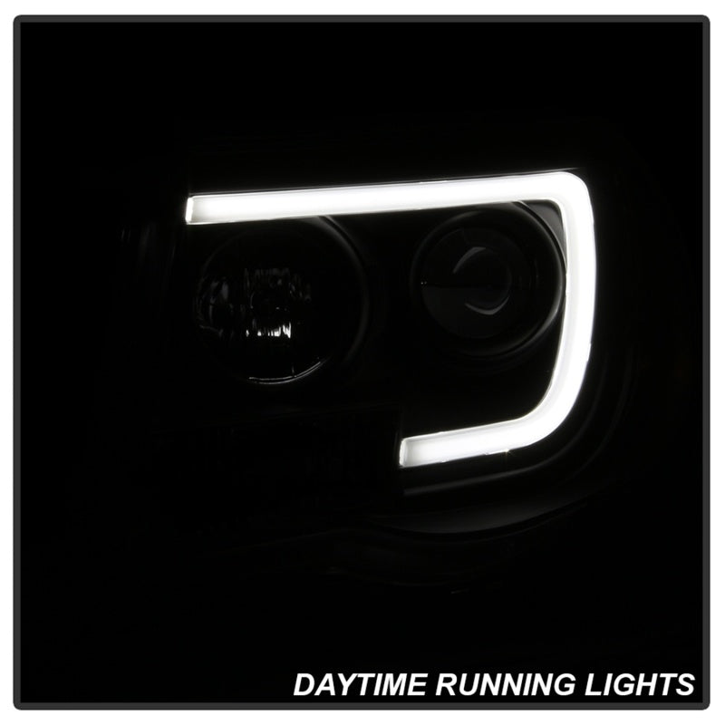 SPYDER 5085771 FITS 5085771 - Spyder 05-11 Toyota Tacoma Ver 2 Proj HeadlightsLight Bar DRLBlack Smoke PRO-YD-TT05V2-LB-BSM