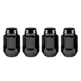 McGard 64074 FITS Hex Lug Nut (Cone Seat Bulge Style) M14X1.5 / 22mm Hex / 1.635in. Length (4-Pack) - Black
