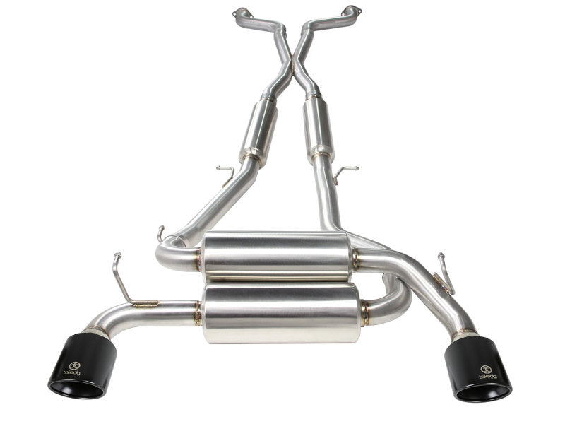 aFe Takeda 2-1/2 in 304 SS Cat-Back Exhaust System Infiniti G37 08-13/Q60 14-15 V6-3.7 w/ Black Tips