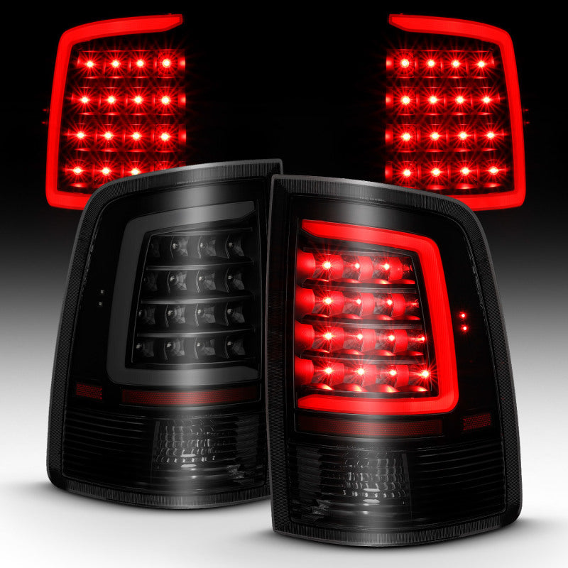 ANZO - [product_sku] - ANZO 2009-2018 Dodge Ram 1500 LED Taillight Plank Style Black w/Smoke Lens - Fastmodz