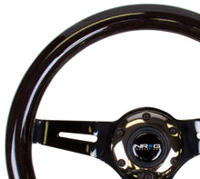 Load image into Gallery viewer, NRG ST-310BK-BK - Classic Wood Grain Steering Wheel (310mm) Black w/Black Chrome 3-Spoke Center