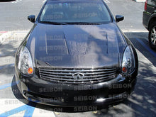 Load image into Gallery viewer, Seibon HD0305INFG352D-TS FITS 03-07 Infiniti G35 Coupe TS Carbon Fiber Hood