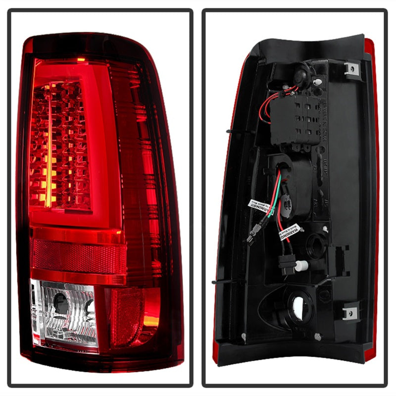 SPYDER 5081926 - Spyder Chevy Silverado 1500/2500 03-06 Version 2 LED Tail LightsRed Clear ALT-YD-CS03V2-LED-RC