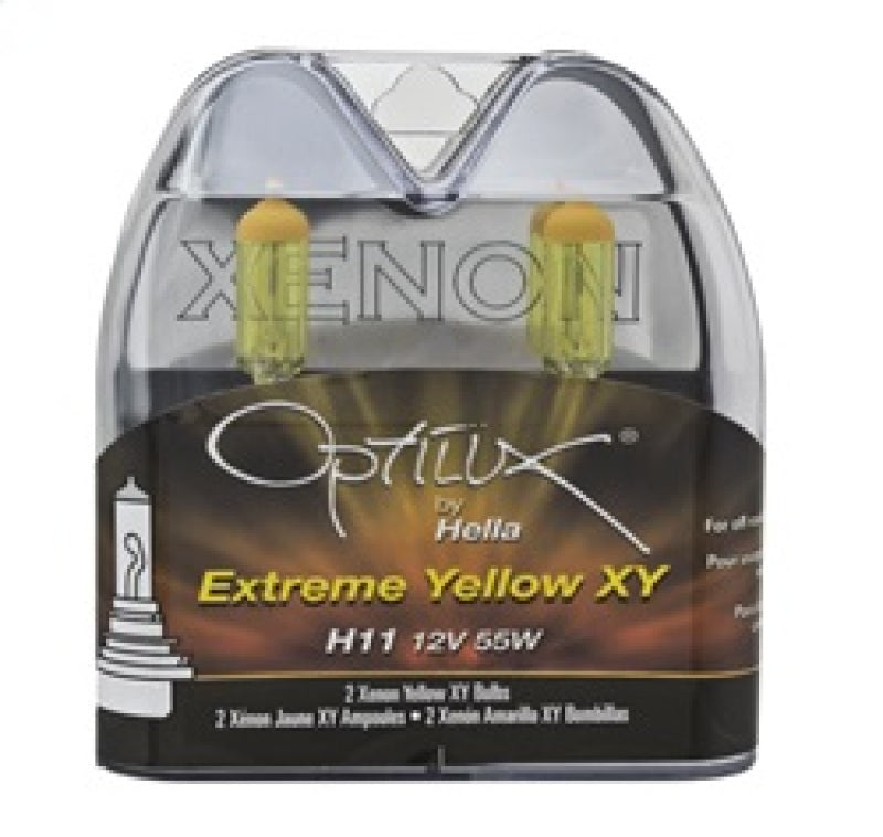 Hella H71071132 - Optilux H11 55W XY Extreme Yellow Bulbs (Pair)