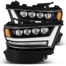Load image into Gallery viewer, AlphaRex 880518 FITS 19-20 Ram 1500HD NOVA LED Proj Headlight Plank Style Matte Blk w/Activ Light/Seq Signal/DRL