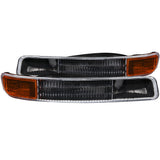 ANZO 511005 FITS: 1999-2006 Gmc Sierra 1500 Euro Parking Lights Black w/ Amber Reflector