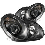 ANZO 121079 FITS: 2001-2007 Mercedes Benz C Class W203 Projector Headlights Black