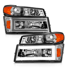 Load image into Gallery viewer, ANZO 111559 FITS 04-12 GM Colorado/Canyon/I-Series Crystal Headlightsw/ Light Bar Chrome Housing 4pcs