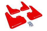 Rally Armor MF17-UR-RD/WH FITS: 2010+ Mazda3/Speed3 UR Red Mud Flap w/ White Logo