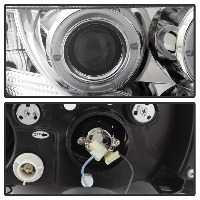 SPYDER 5009098 - Spyder BMW Z3 96-02 Projector Headlights LED Halo Chrome High H1 Low H1 PRO-YD-BMWZ396-HL-C